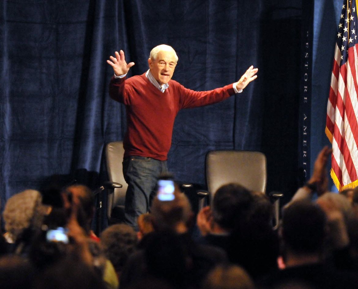 Ron Paul takes questions from the press