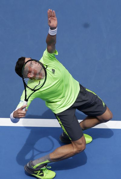 Milos Raonic of Canada served 30 aces in first-round win over Illya Marchenko of Ukraine. (Associated Press)