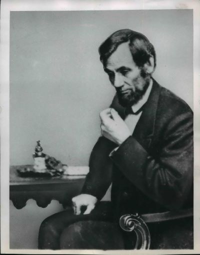 President Elect Abraham Lincoln sits for photograph. (Matthew Brady / The Spokesman-Review Archive)