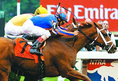 
Rags to Riches, foreground, edges Curlin for Belmont win. 
 (Associated Press / The Spokesman-Review)