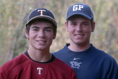 Brothers Nicholas Motsinger, a U-Hi sophomore, and Nathan Motsinger, a Gonzaga Prep senior, are the best hitters at their schools as well as among the GSL batting leaders this spring.  (J. Bart Rayniak / The Spokesman-Review)