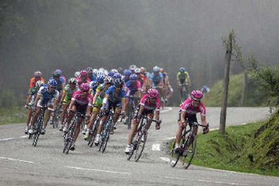 
Tour de France cyclists show the pack mentality during Wednesday's 10th stage of racing.
 (Associated Press / The Spokesman-Review)