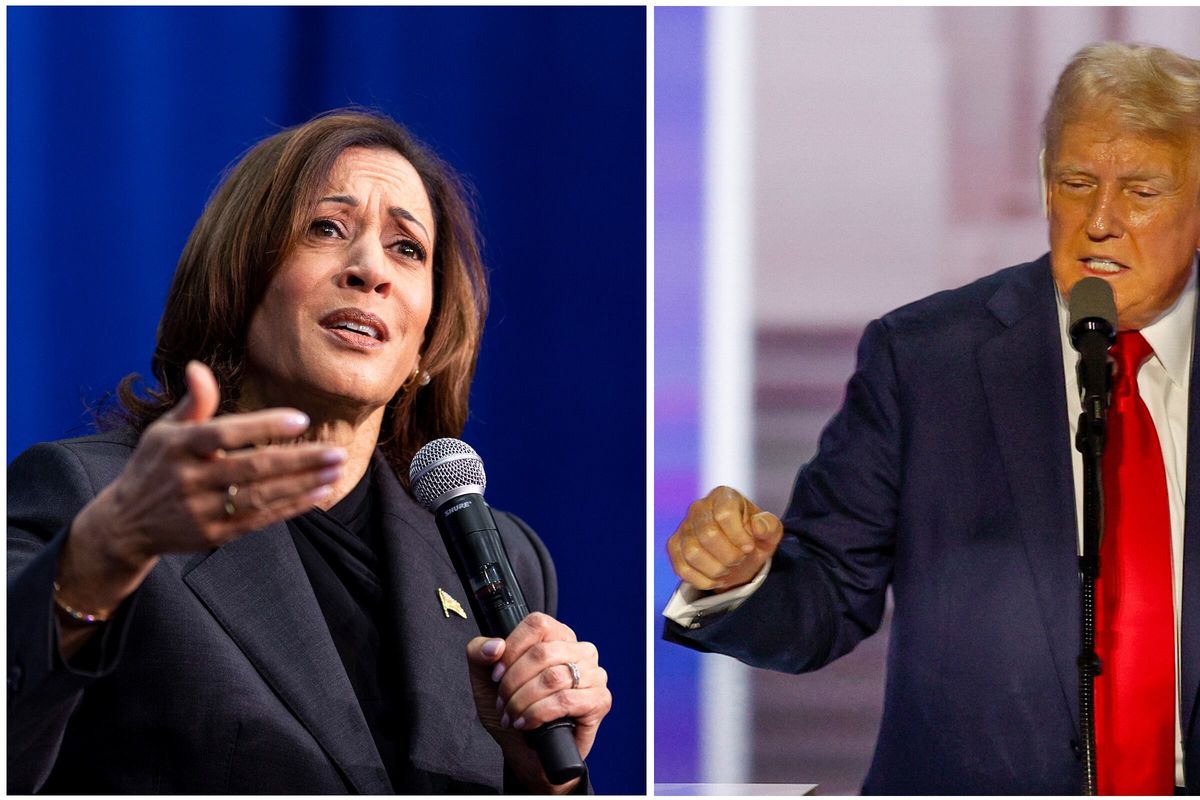 Vice President Kamala Harris (left) former President Donald Trump (right)  (Tyger Williams and Steven M. Falk/The Philadelphia Inquirer/TNS)