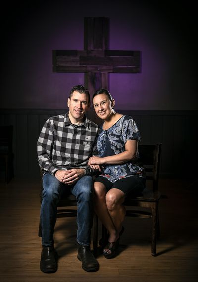 Pastors Joe and Betsy Pittenger have recently moved their Uplift Church from a warehouse to a renovated old Hooters restaurant in the Spokane Valley. (Colin Mulvany / The Spokesman-Review)