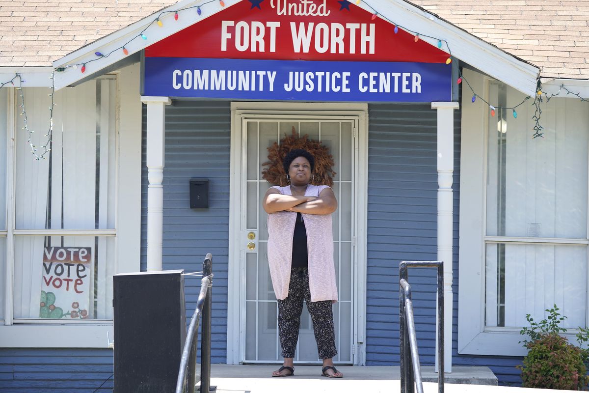 Pamela Young, lead criminal justice organizer for United Fort Worth, a grassroots community organization poses for a photo in Fort Worth, Texas, Tuesday, Aug. 10, 2021. The Census Bureau is due to release new data on the nation's changing population. The numbers scheduled to come out Thursday, Aug. 12 will show that dozens of counties across 18 states no longer have a majority racial or ethnic group.  (LM Otero)