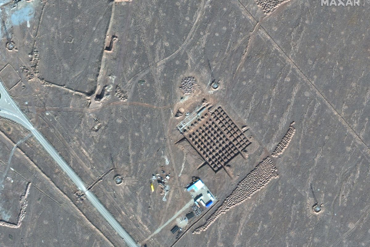 Construction is shown Dec. 11 at Iran’s Fordo nuclear facility.  (HONS)