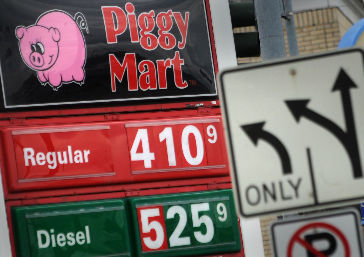 Gas prices topped $4 a gallon in 2008 before the recession kicked into full swing, sending prices tumbling to about $1.50 a gallon in December. The high prices in the summer put a squeeze on the sale of trucks and SUVs. (Rajah Bose / The Spokesman-Review)