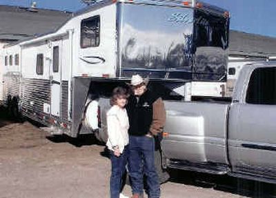 
Jean and Ted Blocker of Estacada, Ore., are towing their aluminum SilverLite living-quarters horse trailer to the expo next weekend. 
 (Photo courtesy of Jean and Ted Blocker / The Spokesman-Review)