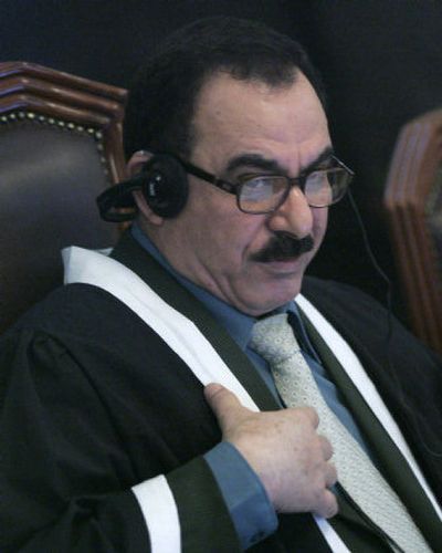 
Chief Judge Abdullah al-Amiri said in court last week that he did not regard Saddam Hussein as a dictator.  
 (Associated Press / The Spokesman-Review)