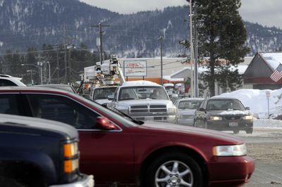 Traffic waits to cross U.S. Highway 95 in Coeur d’Alene at Kathleen Avenue on Tuesday.  The Idaho Department of Transportation is recommending changes  at several intersections with U.S. 95, following a study aimed at finding ways to streamline traffic flow. (Jesse Tinsley / The Spokesman-Review)