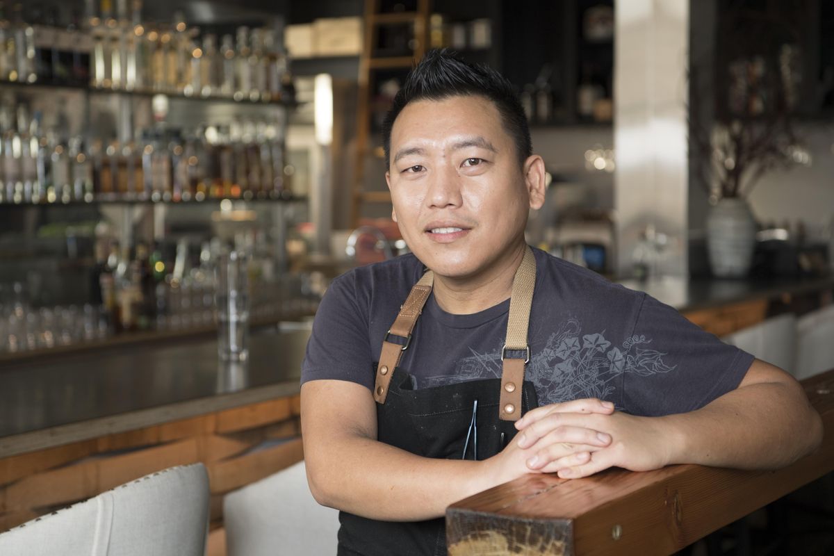 Chong Vang, the sous chef at Inland Pacific Kitchen, is shown Tuesday, Oct. 10, 2017. Inland Pacific Kitchen is one of Spokane’s finest restaurants and is owned by Jeremy and Kate Hansen. (Jesse Tinsley / The Spokesman-Review)