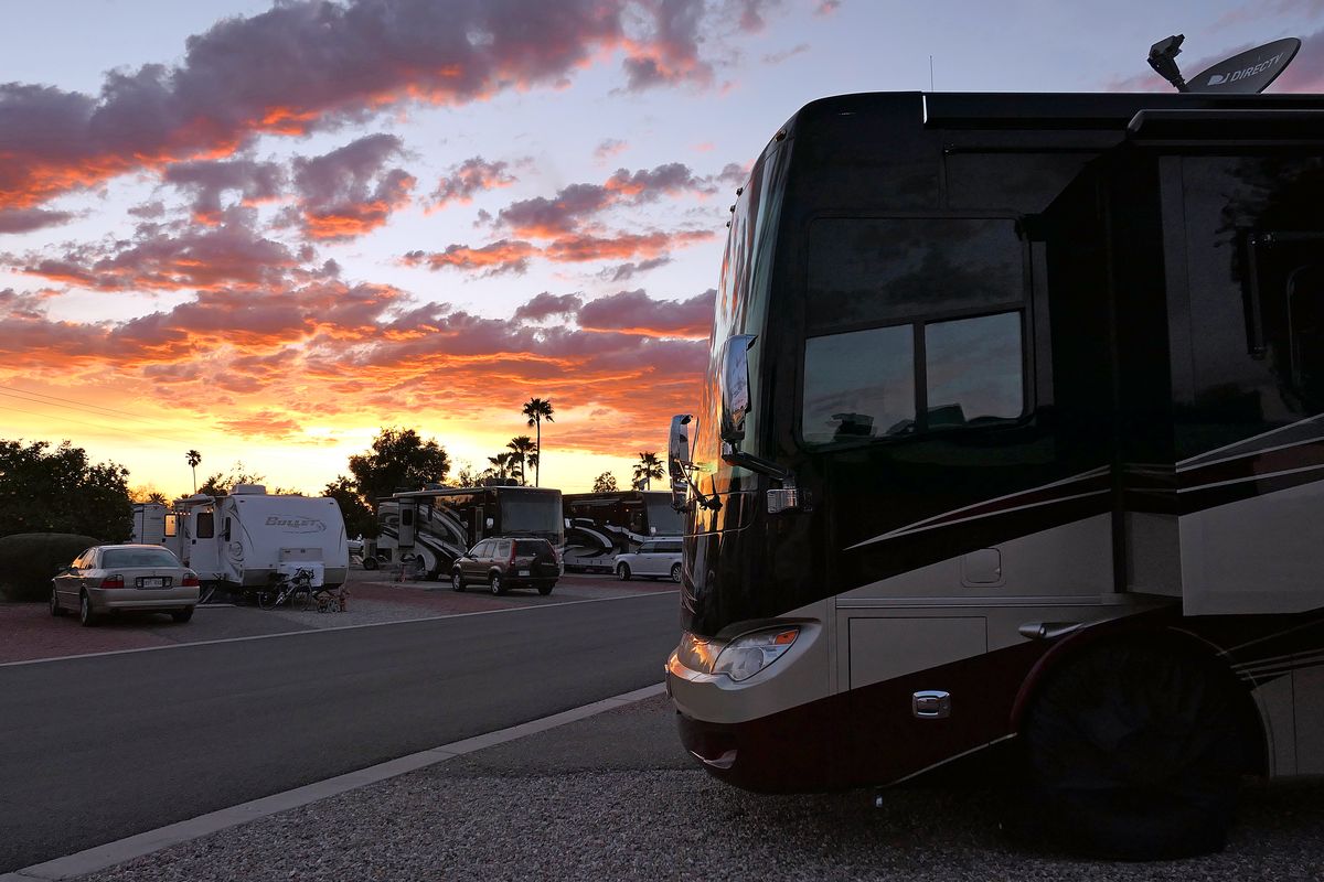 The KOA in Tucson is enormous, and offers amazing sunset views. (John Nelson)