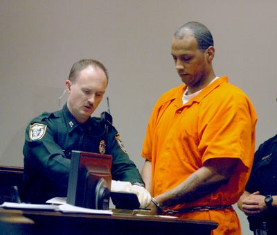 Troy Victorino is fingerprinted after being sentenced to death on Thursday, Sept. 21, 2006, in the Deltona massacre, also known as the 