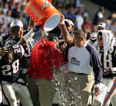 We have to ask: What color was the Gatorade dumped on the Patriots?