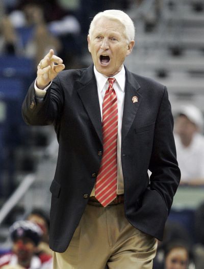 A stroke within the last year reportedly led to Lute Olson’s abrupt retirement at Arizona.  (Associated Press / The Spokesman-Review)