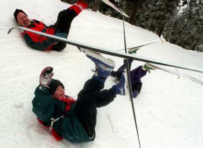 
Parent leaders teach Nordic Kids the basics of cross-country skiing, from the ground up. 
 (File / The Spokesman-Review)