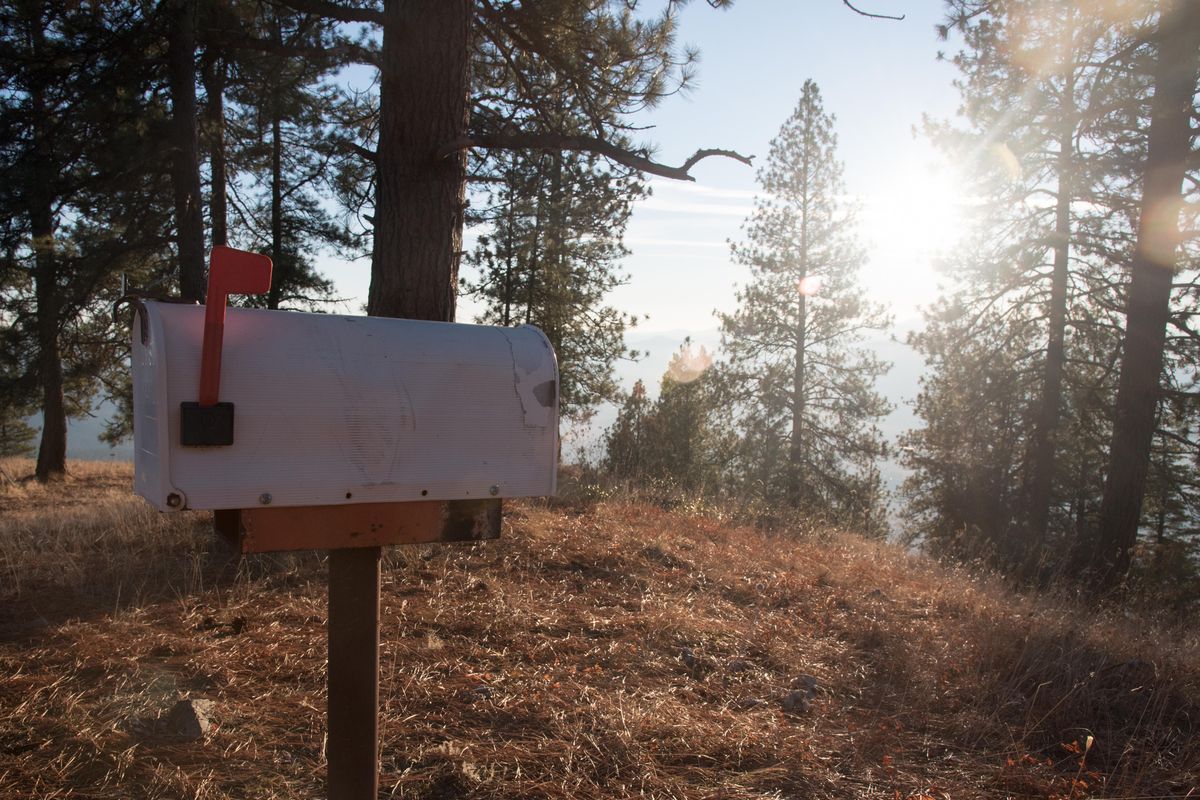 A mailbox serves as a summit register for this 3-mile round-trip hike near Chewelah, Washington. Although steep, hikers will be rewarded with a commanding view from the top of Quartzite Mountain. (ELI FRANCOVICH/The Spokesman-Review)