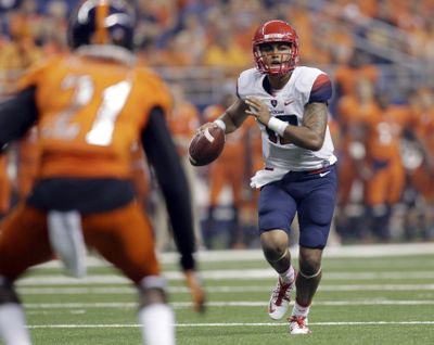 Arizona quarterback Anu Solomon is fourth in the nation in total offense, accounting for 382.7 yards per game. (Associated Press)