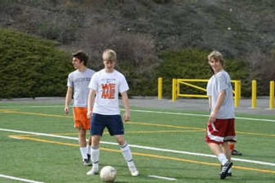 
Left to right, seniors Galen Gorski, Matt Rubright and Stephen Craig during a soccer practice. Photo courtesy of Casey Curtis
 (Photo courtesy of Casey Curtis / The Spokesman-Review)