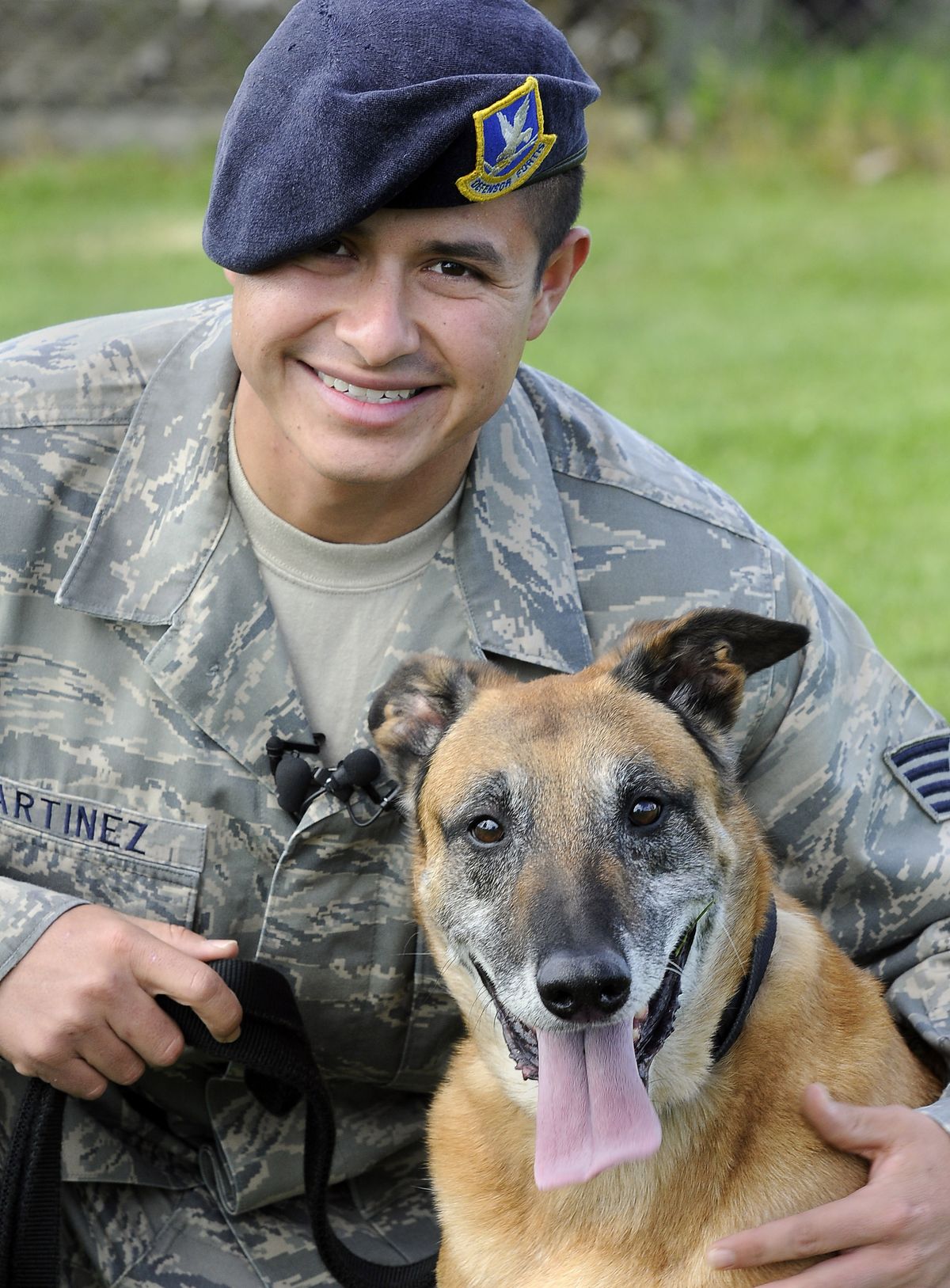 Fairchild Air Force Base Staff Sgt. Gerald Martinez, 27, and nine-year-old Lucky, a Belgian Malinois, were teamed up in 2010. (Dan Pelle / The Spokesman-Review)