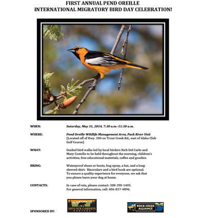 Lake Pend Oreille Migratory Bird Festival debuts May 31, 2014.