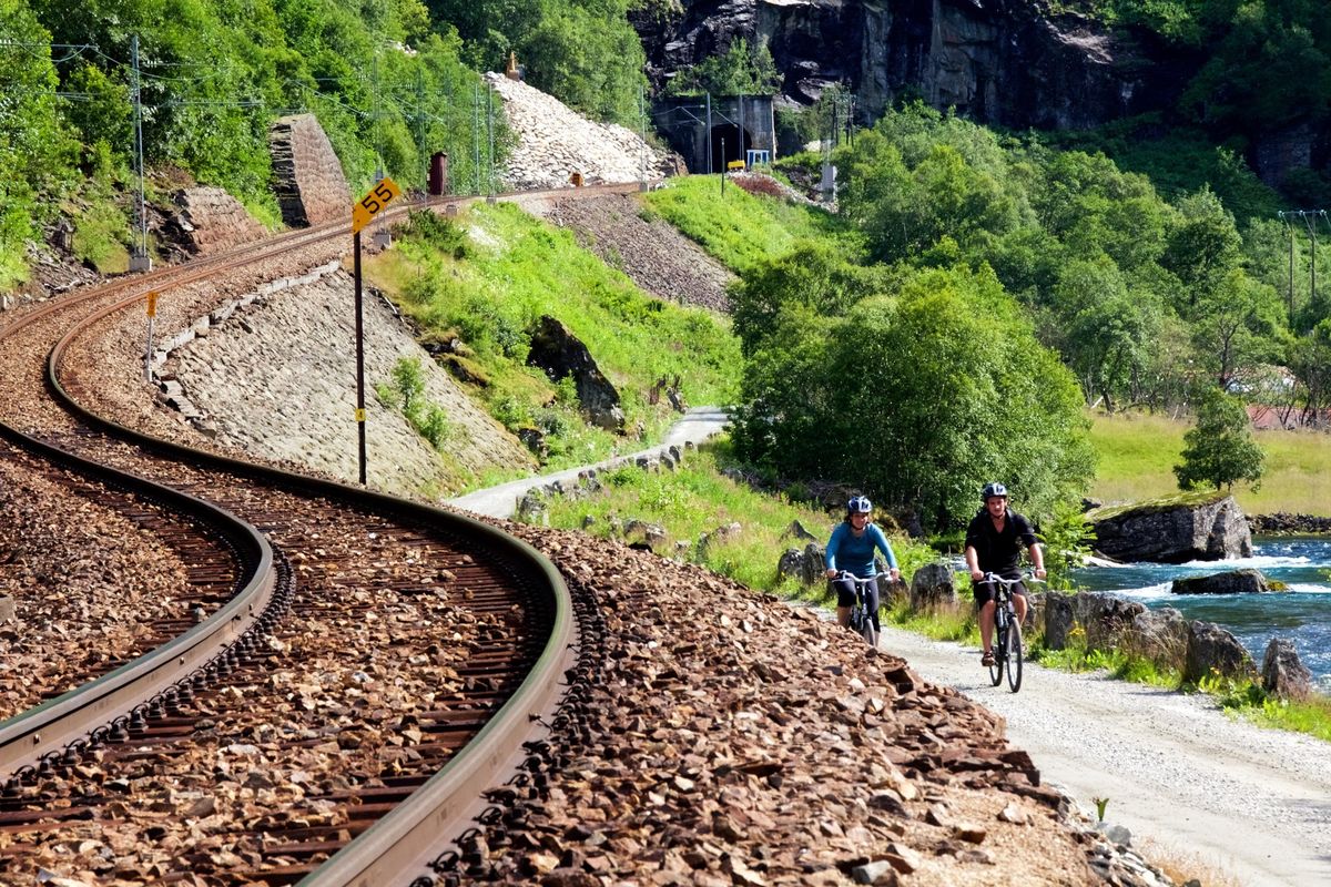 Rent a bike and cycle alongside the tracks of the Flam Railway. (Lisa Lubin / TNS)