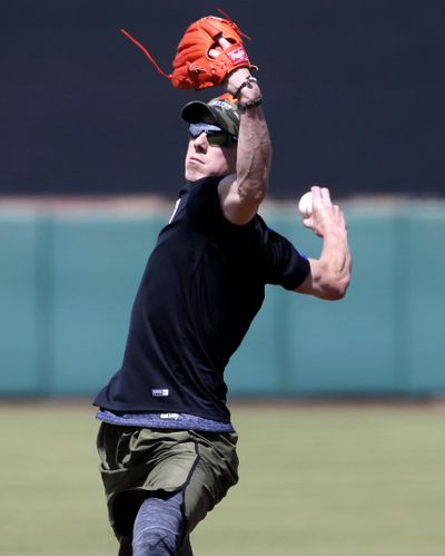 Pitcher Tim Lincecum plans to work his way back to a starting spot after last year’s hip surgery. (Matt York / Associated Press)