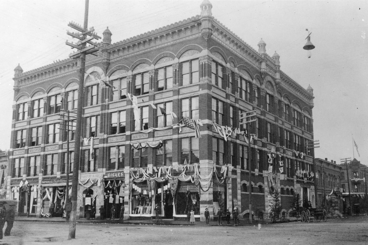 1889: The Frankfurt Block, on the corner of Howard and Main, was constructed with mining profits of Dutch Jake Goetz and Harry Baer.