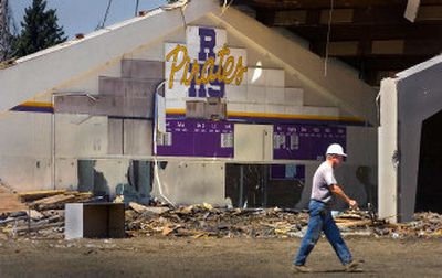 
The home of the Rogers High Pirates is being demolished and renovated, but at extra cost. The gym and several other areas of the north Spokane school show extensive demolition efforts, and the cost of materials will force the school district to pay more than budgeted. 
 (Photos by CHRISTOPHER ANDERSON / The Spokesman-Review)