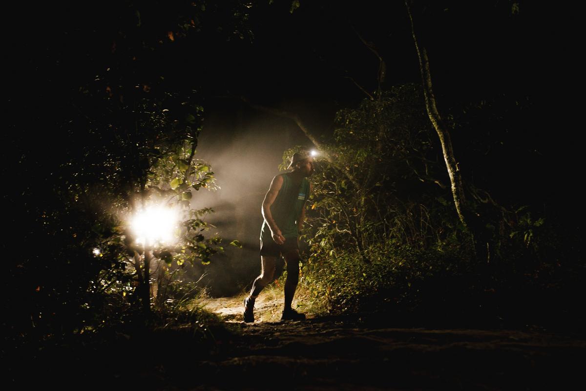 Karl Meltzer arrives at the finish area to break the record for running the length of the Appalachian Trail on Sept. 18, 2016. (Carl Rosen / Red Bull Content Pool)