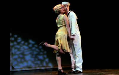 Darcy Wright plays Ruby, and Cameron Lewis stars as Dick in the Coeur d’Alene Summer Theatre production of “Dames at Sea.” (Kathy Plonka / The Spokesman-Review)