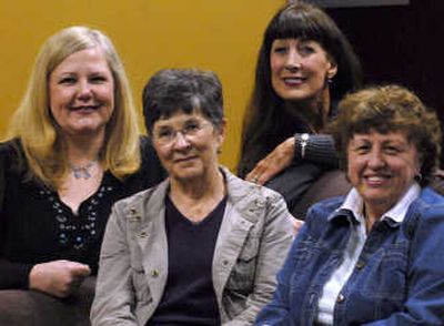 
Pat Miller, second from left,  is the founder of a support group for chronic illness at Real Life Ministries in Post Falls. Other members include from left, Edie Carlsen, Teresa Conrad and Donna Harris. . 
 (Kathy Plonka / The Spokesman-Review)