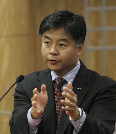 Democratic State Sen. Ted Lieu urges lawmakers to approve his bill. (Associated Press)