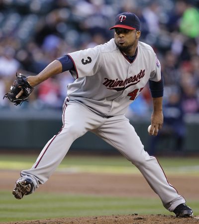 Twins pitcher Francisco Liriano had no trouble with M’s Tuesday. (Associated Press)