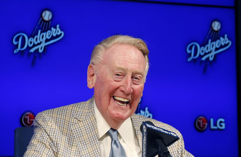Vin Scully said a path to Dodger Stadium is a “pathway to his heart.” (AP / Associated Press)