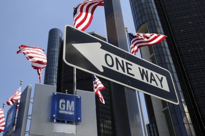General Motors may have quickly found its way out of bankruptcy, but current shareholders hold worthless stock.   (Associated Press / The Spokesman-Review)