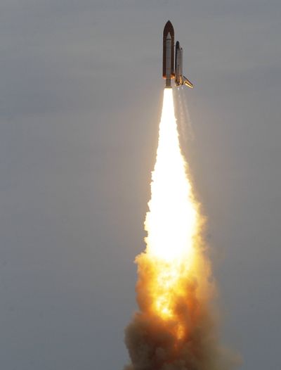 Atlantis departs on the 135th and final space shuttle mission for NASA. (Associated Press)