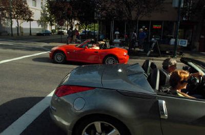 
Pickup trucks have yielded to luxury convertibles on Sherman Avenue, the place to see and be seen in Coeur d'Alene. 
 (Photos by Jesse Tinsley / The Spokesman-Review)