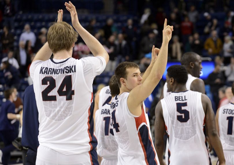 Guard Kevin Pangos and the Gonzaga Bulldogs head into the WCC Tournament on Saturday as the No. 1 ranked team in college basketball. (Colin Mulvany)