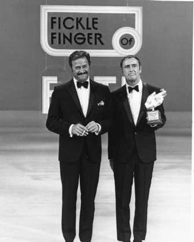
Comedians Dan Rowan, left, and Dick Martin, hosts of 