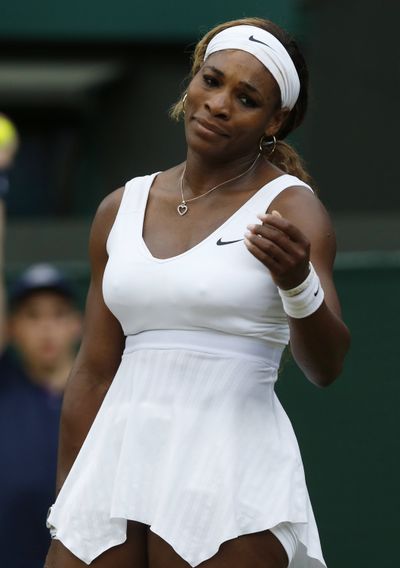 Five-time Wimbledon champ Serena Williams lost to Alize Cornet in the third round Saturday. (Associated Press)