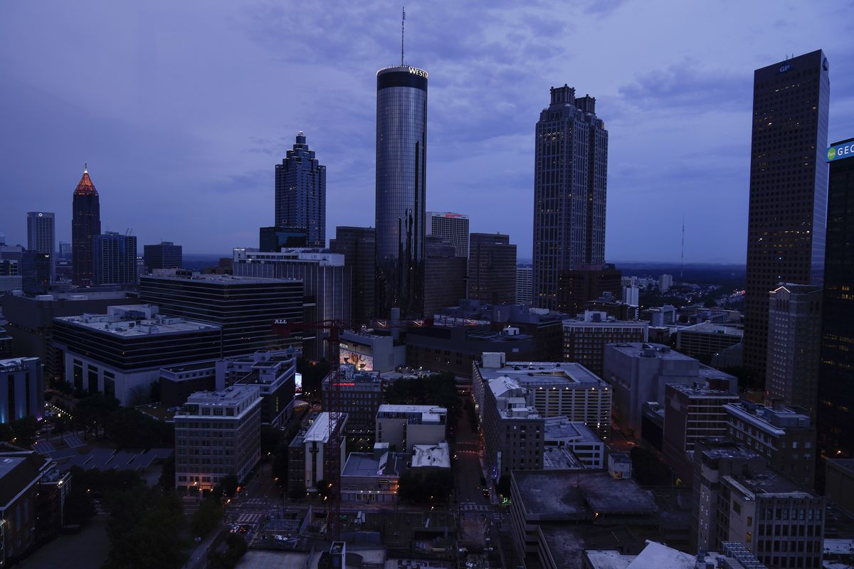 Clouds roll into downtown Atlanta on Wednesday, Aug. 11, 2021, in Atlanta. The Census Bureau has issued its most detailed portrait yet of how the U.S. has changed over the past decade. The agency on Thursday released a trove of demographic data that will used to redraw political maps across an increasingly diverse country.  (Brynn Anderson)