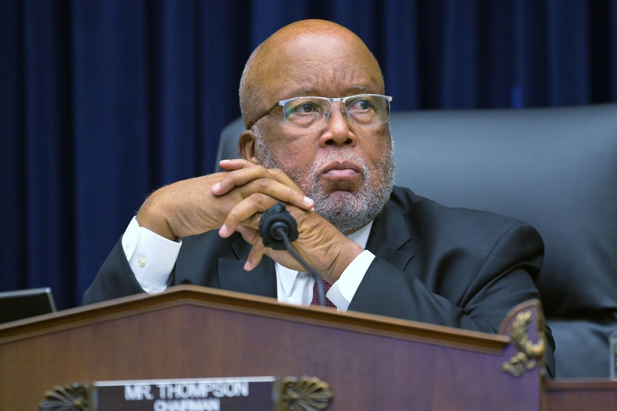In this Sept. 17, 2020 photo, Committee Chairman Rep. Bennie Thompson, D-Miss., speaks during a House Committee on Homeland Security hearing on 