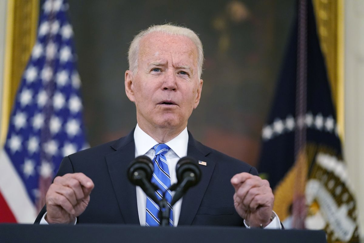 President Joe Biden speaks about the economy and his infrastructure agenda in the State Dining Room of the White House, in Washington, Monday, July 19th, 2021.  (Andrew Harnik)