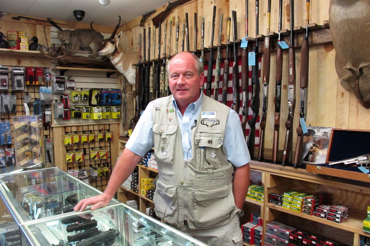 Central Wisconsin Firearms owner Frederick Prehn has had to expand his Wausau, Wis., business twice since last summer. (Associated Press)