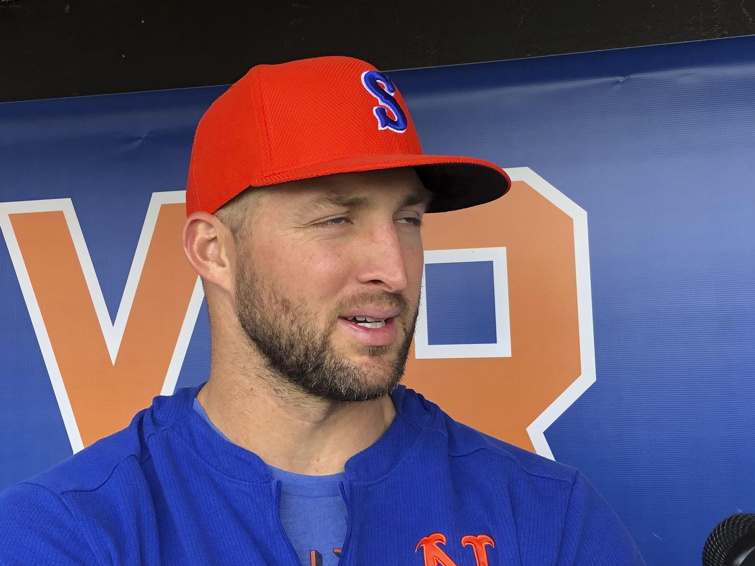 Tim Tebow has shown signs he's improving as a baseball player