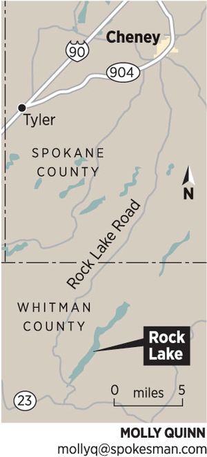Rock Lake, seven miles long, is a popular year-round fishing destination in Whitman County, Wash.