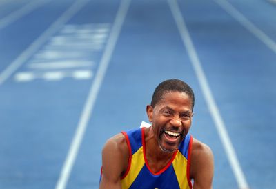 Nolan Shaheed of Pasadena, Calif., not only breaks records on the track, he’s laid down some with many legends in the music industry.  (Brian Plonka / The Spokesman-Review)