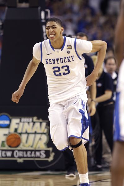 Kentucky forward Anthony Davis found plenty to celebrate in his freshman season. (Associated Press)