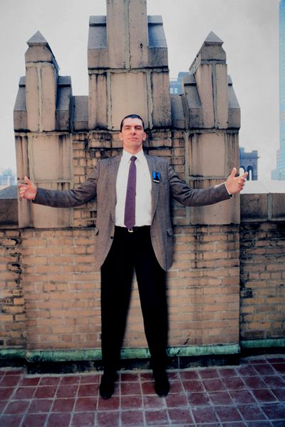 Jim Shooter in 1993 on the roof of the Manhattan building where Defiant Comics, one of the companies he founded after leaving Marvel, was headquartered. Shooter died on Monday at his home in Nyack, N.Y. He was 73. (JAYJAY JACKSON)